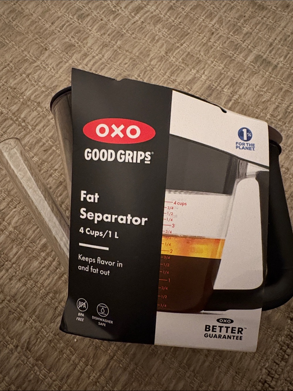 NWOT Sealed OXO Good Grips fat separator 4 cups/ 1L
